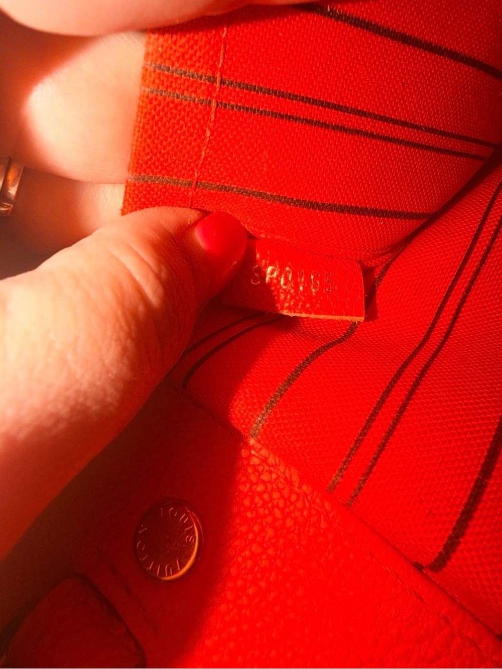 Louis Vuitton Orange Embossed Monogram Satchel with Strap - Picture 7 of 12